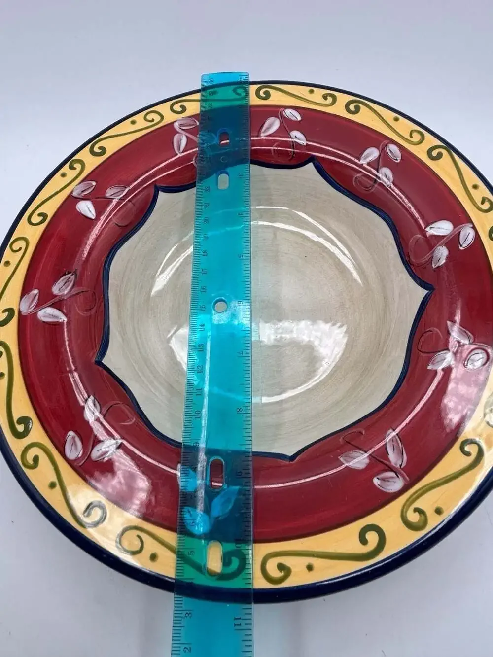 Pier 1 Vallarta Handpainted Earthenware Salad Plates Set Of 7